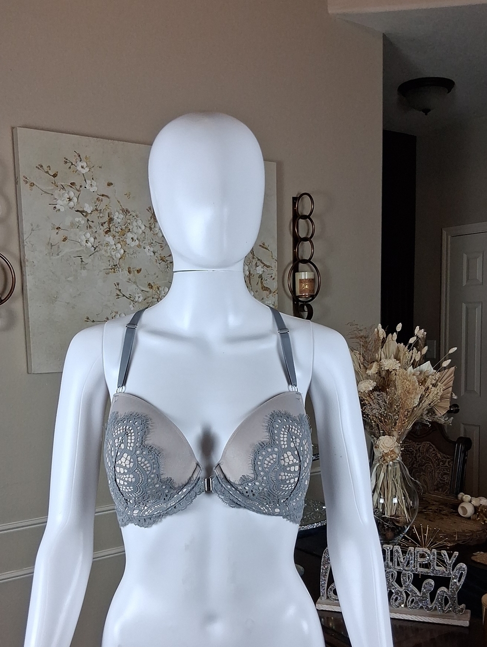 Victoria's Secret Dream Angels Collection Lace Overlay Racerback Bra 32DDD - Picture 12 of 16